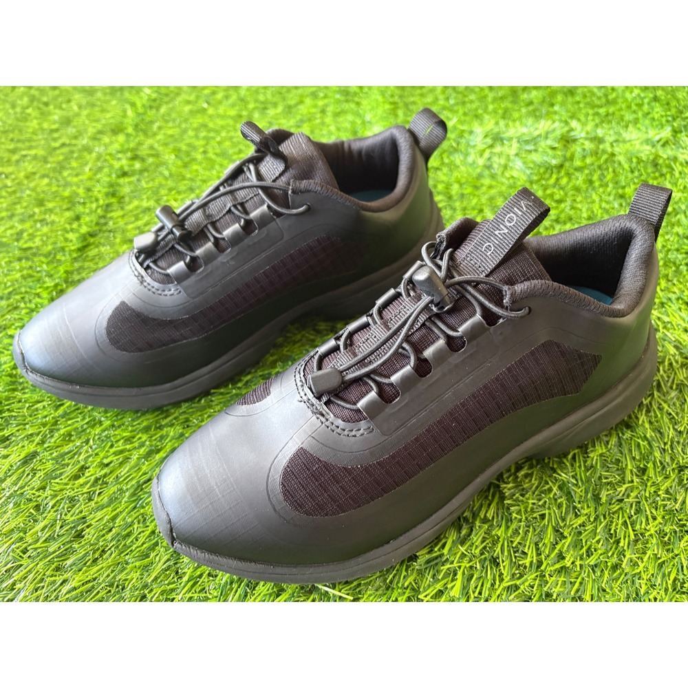 Vionic Guinn Waterproof Sneakers Black Toggle Lace Orthotic Shoes Womens 5